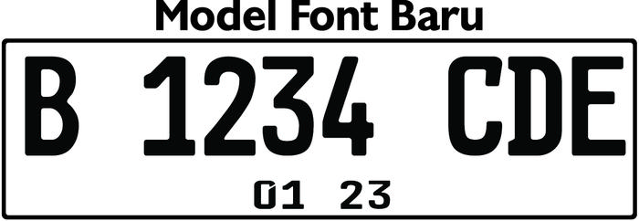 Gambar Stiker Plat Nomor Putih Untuk Mobil - Font Baru dari New Peltempel undefined Tokopedia