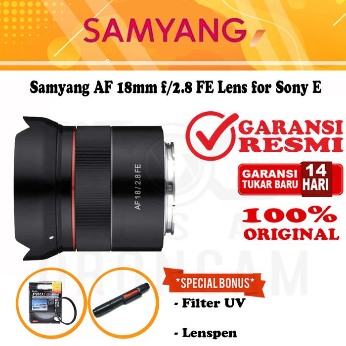 Promo Samyang AF 18mm FE Lens for Sony E Mount Lensa Original