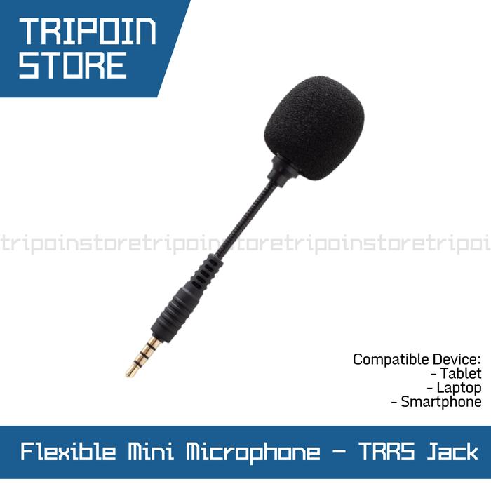 Gambar Flexible Mini Microphone - Fleximic - 3.5mm Mini Mic TRRS TRS - TRRS - 9,5cm dari Tripoin Store undefined Tokopedia