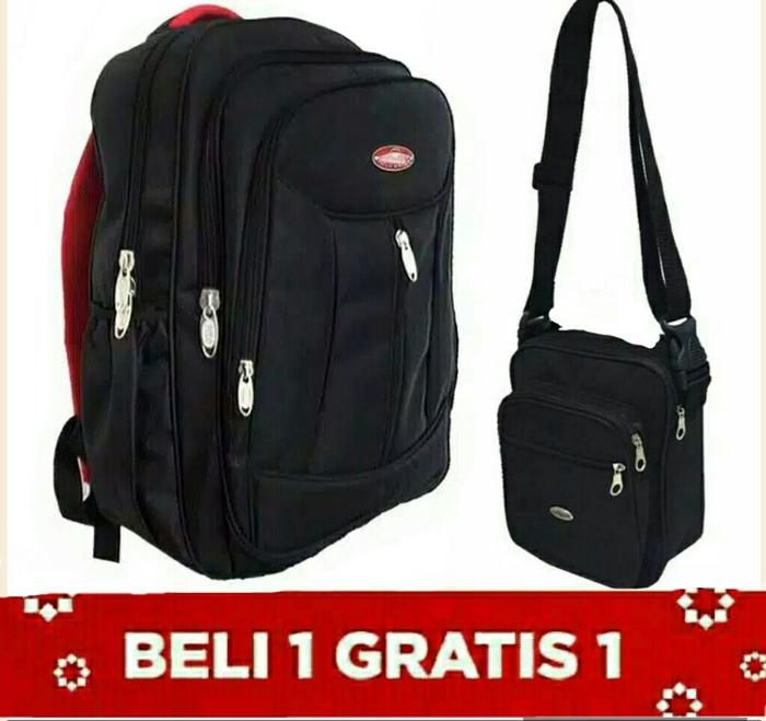 Gambar TAS RANSEL PRIA / RANSEL DEWASA / TAS SEKOLAH KERJA KULIAH LAKI LAKI - Hitam dari GROSIR BANDUNG COLLECTION undefined Tokopedia