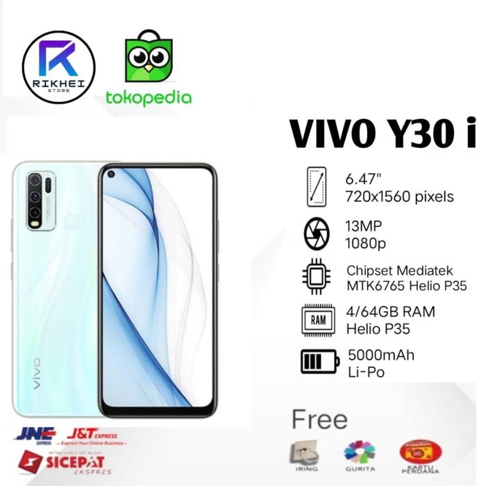 Gambar VIVO Y30i RAM 4/64 GB ( RAM 4 INTERNAL 64 GB ) GARANSI RESMI VIVO - Putih dari Utamaofficiall undefined Tokopedia