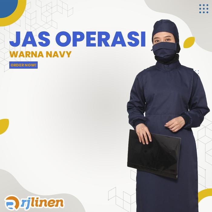 Gambar Baju Operasi Standard/Jas Operasi/Jubah Operasi/Seragam Operasi - Navy, L dari Rumahjahitid undefined Tokopedia