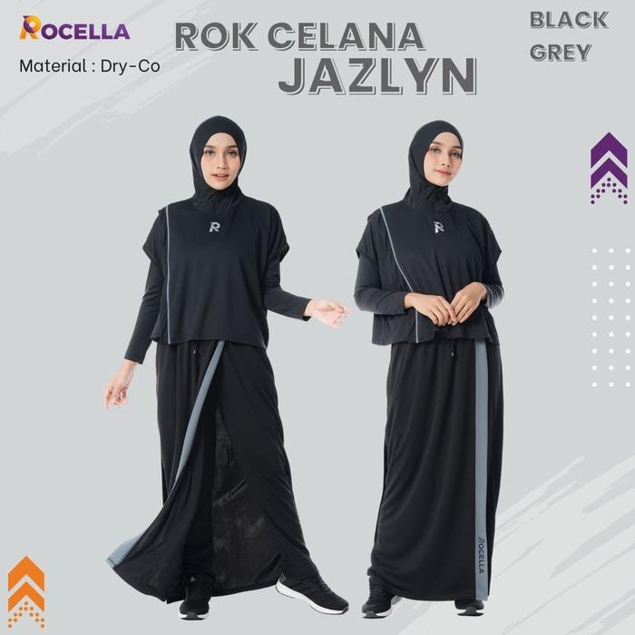 Gambar Bawahan Olahraga Muslimah Rocella Rok Celana Jazlyn - Black Grey, Jilbab dari Griya Muslim Amanah 2 undefined Tokopedia