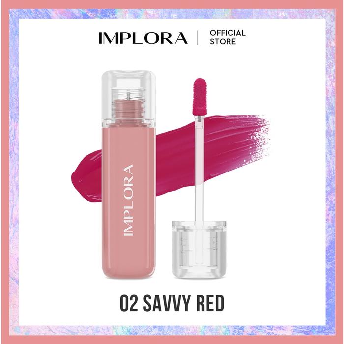 Gambar implora jelly tint - 02 savvy red dari Lovly Beautycare undefined Tokopedia