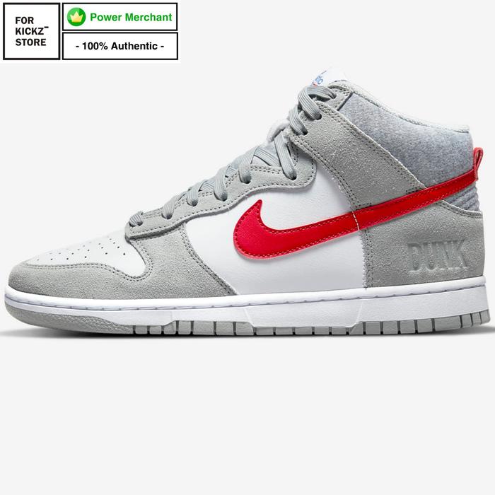 Gym Red Red And Gray Dunks Nike Dunk High Retro SE Light Smoke