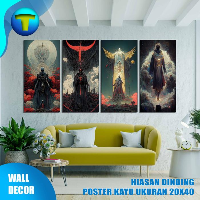 Gambar Hiasan Dinding Poster Kayu Wall Decor Pajangan Dekorasi Art - APX005. - Random, LOW bingkai dari tokodin.id undefined Tokopedia