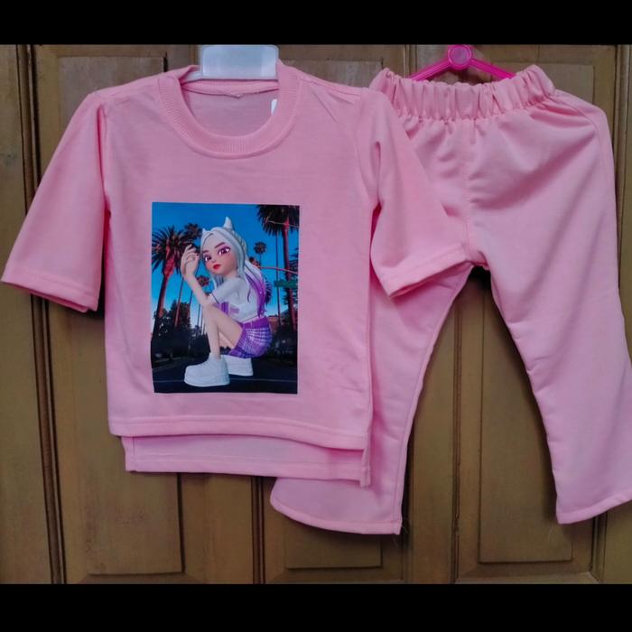 Gambar Setelan oversize anak perempuan pakaian viral - Ping, L (3-4THN) dari SR-KM undefined Tokopedia