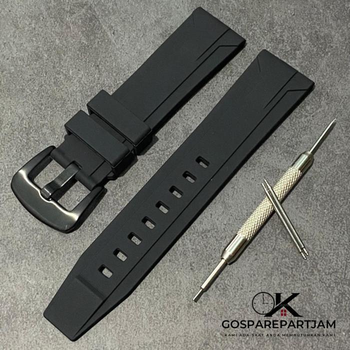 Gambar Strap Tali Jam Tangan Rubber Premium Alexandre Christie Expedition - Hitam, 22 mm dari Gosparepartjam undefined Tokopedia