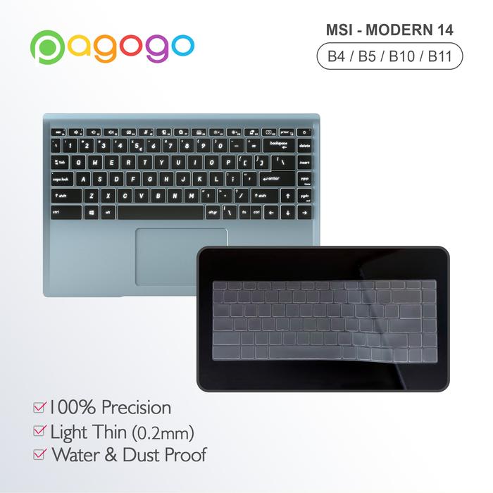 Gambar Skin Keyboard Protector Msi Modern 14 B11M B11MO B11S B11SB Cooskin - KeyboardPremier dari Pagogo Store undefined Tokopedia