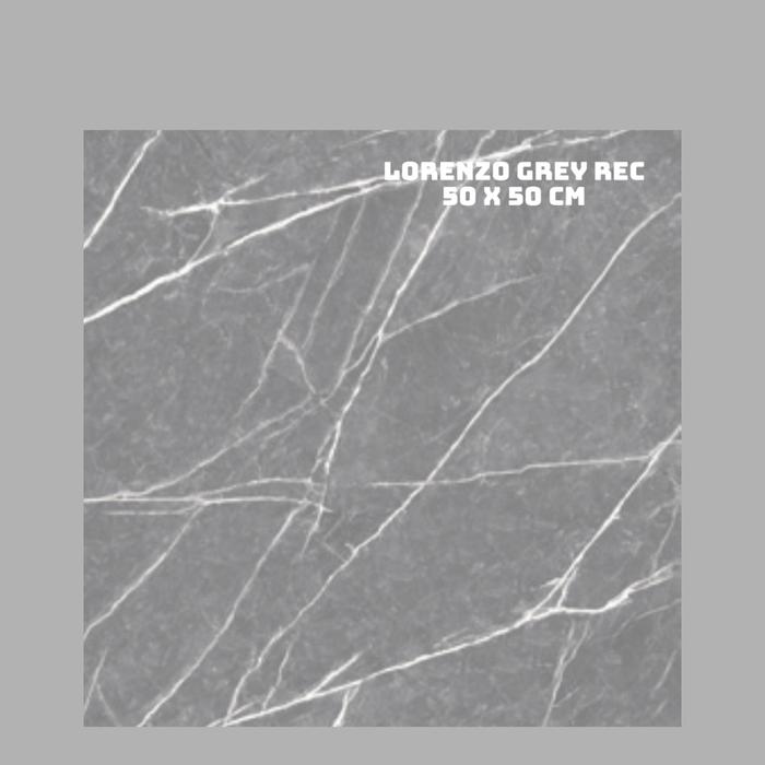 Gambar Keramik Lantai Platinum Tile - LORENZO Rec series 50x50cm KW A - Grey Rec dari Aneka Bangunan PN undefined Tokopedia