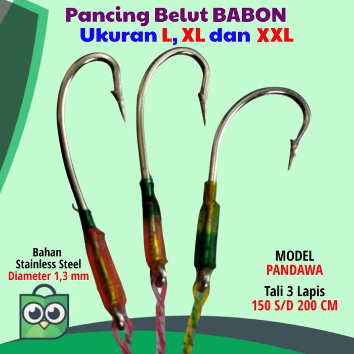 Gambar Pancing Belut Babon Tali 3 Lapis Panjang 200 CM Bahan Stainless Steel - Pandawa, XXL dari SocialMart undefined Tokopedia
