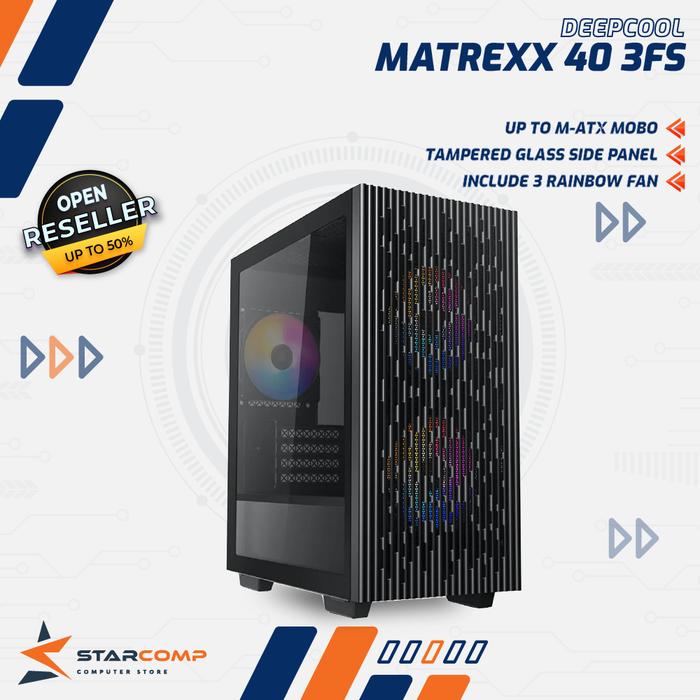 Promo CASING DEEPCOOL MATREXX 40 3FS Gaming Case M-ATX Deep Cool 3 FS ...