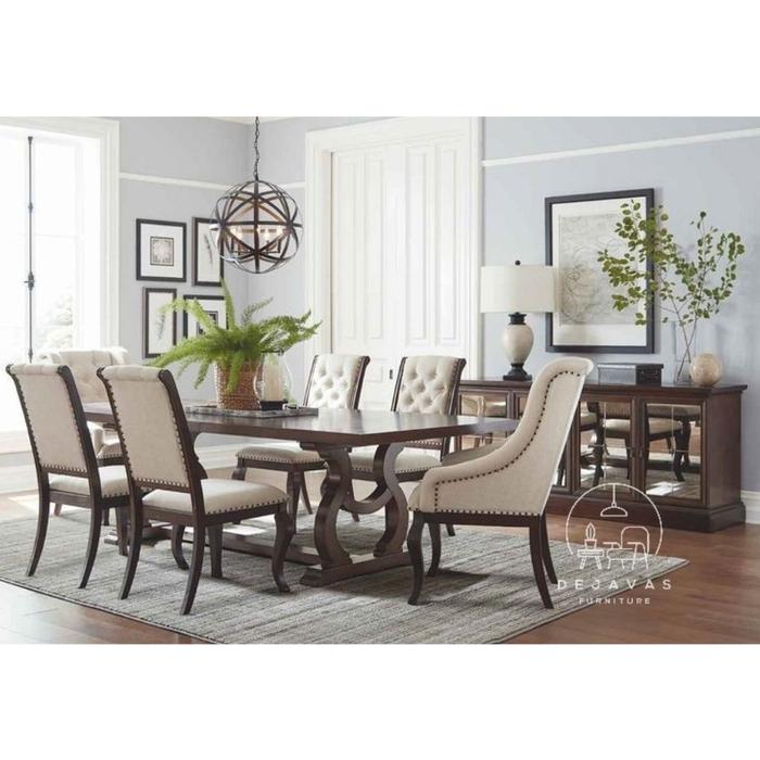 Gambar Meja Makan Jati New Classic Kursi 6 (Meja Makan Jati F. Salak T) dari Dejavas Furniture undefined Tokopedia