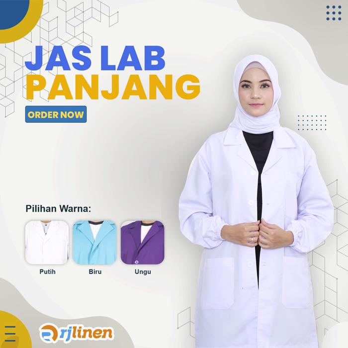 Gambar Jas Laboratorium/Jas Lab Praktek/Jas Lab Lengan Panjang (Unisex) - Putih, S dari Rumahjahitid undefined Tokopedia