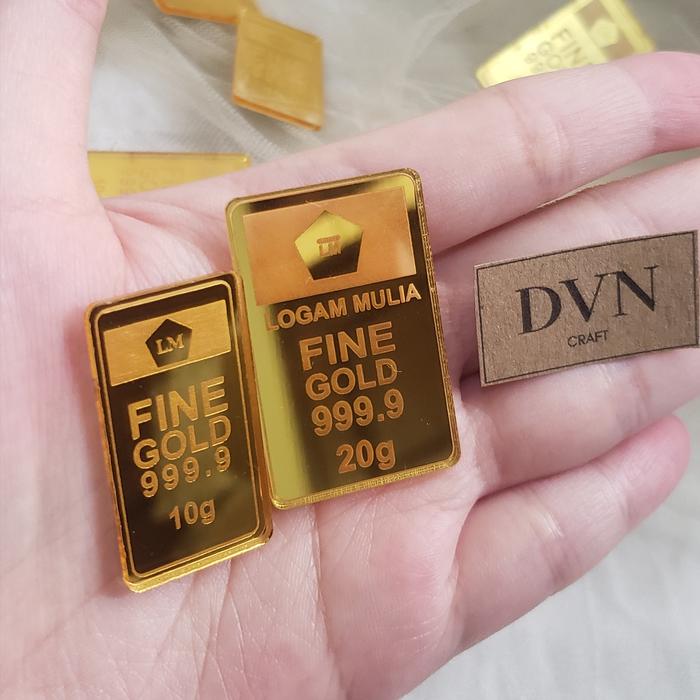 Gambar REPLIKA EMAS LM ANTAM / LOGAM MULIA MAINAN UNTUK MAHAR - ANTAM, 0,1 gr x 2pcs dari DVN Craft undefined Tokopedia