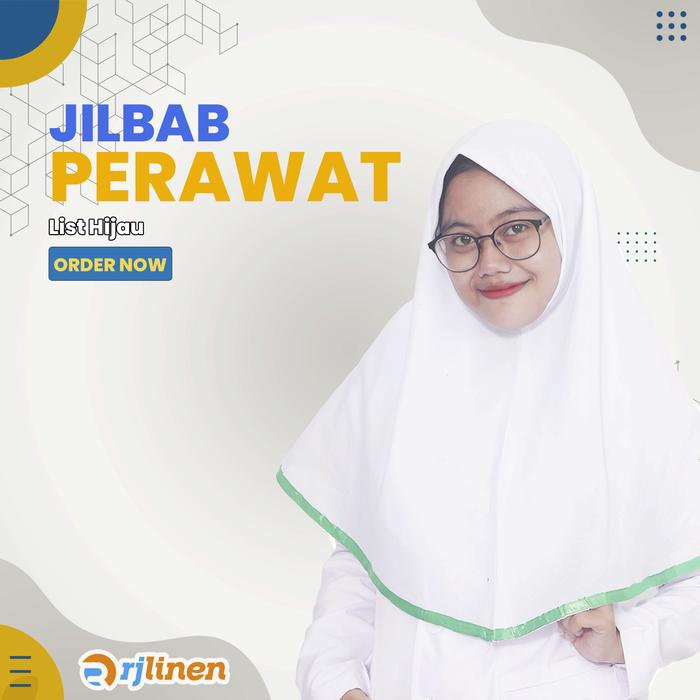 Gambar Jilbab Seragam Dinas Perawat/Jilbab Perawat/Jilbab Dinas Perawat - List Hijau dari Rumahjahitid undefined Tokopedia