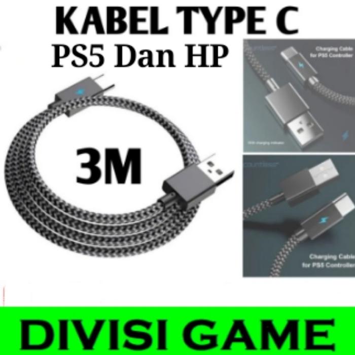 Jual Kabel Type C Fast Charging Kabel Charging Stik PS5 USB