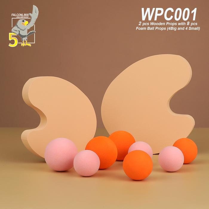Gambar Props Kayu / Dekor Alas Foto Wooden bentuk lonjong kombinasi bola foam - WPC001 dari FALCONLIMA undefined Tokopedia