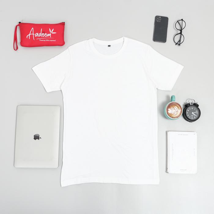 Gambar Aadeem Kaos Polos Pria Katun Bambu / Tshirt Oneck Cotton Bamboo Premium Lembut Adem Nyaman Oneck Pendek - Putih, M dari Kaos Aadeem undefined Tokopedia