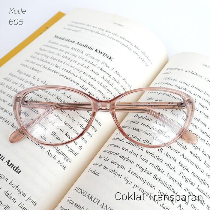 Gambar Frame Wanita Bulat Anti Radiasi Photocromic MJ 605 - Coklat Trans, Antiradiasi dari Optik Cahayaa undefined Tokopedia