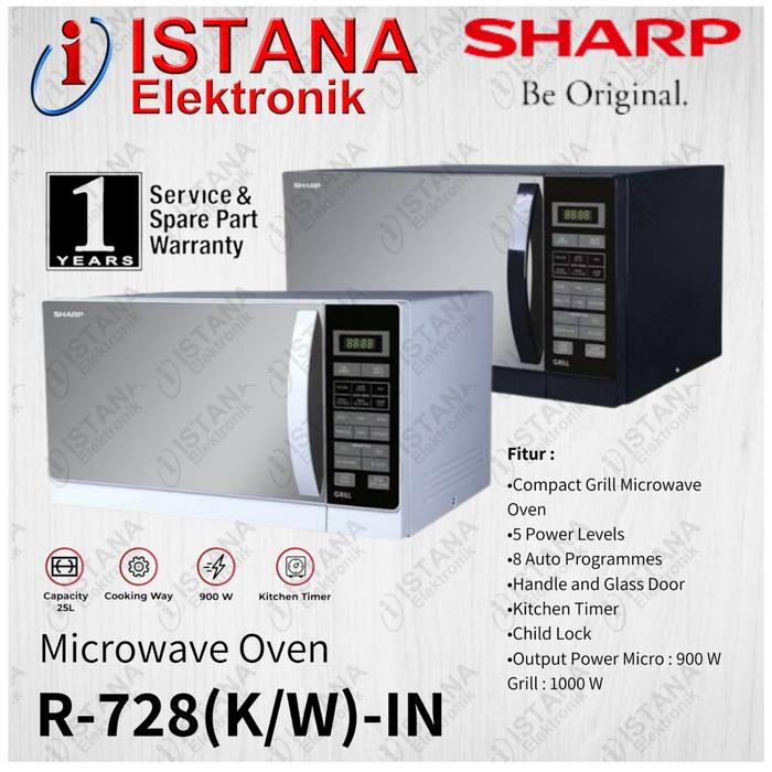 Gambar SHARP MICROWAVE OVEN 25 LITER R-728(K/W)-IN dari ISTANA ELEKTRONIK PALEMBANG undefined Tokopedia