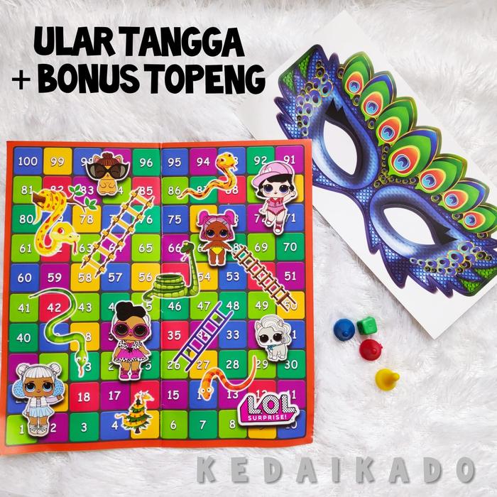 Gambar mainan ular tangga 2 in 1 free topeng anak board game murah dari KedaiKadoku undefined Tokopedia