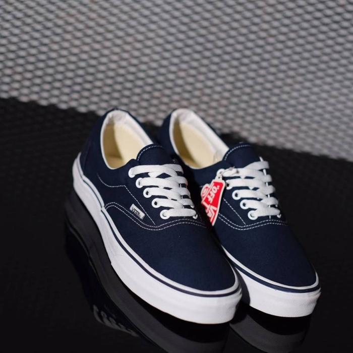 Jual Vans Era Classic Navy White Sneakers Sepatu Pria Wanita