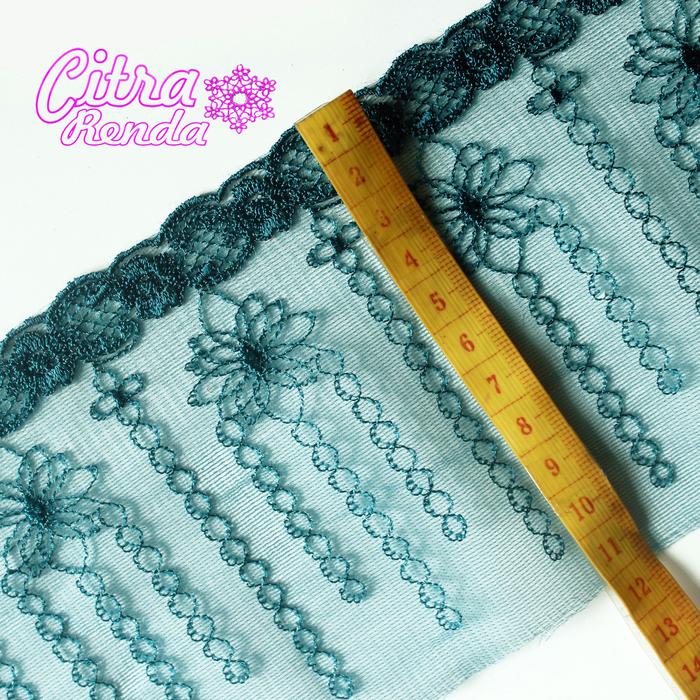 Gambar RDT232 (Per Meter) Renda Tile Biru Tosca Lebar 10Cm dari Citra Renda undefined Tokopedia