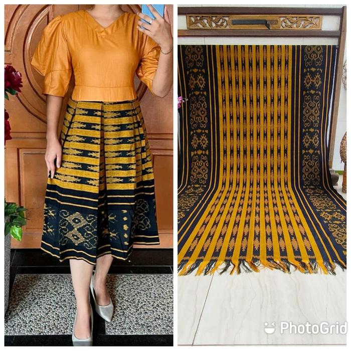 Gambar Fashion dress tunik kemeja tenun etnik - S dari Avika Tenun Galeri undefined Tokopedia