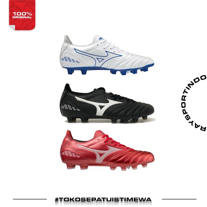 Mizuno Morelia Pro ホワイト/レッド US8.5 Mizuno Morelia Neo IV Pro FG - White/Black/Chinese Red