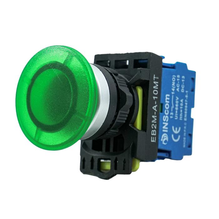 Gambar PUSH BUTTON EMERGENCY MAINTAINED / PUSHBUTTON MUSHROOM LOCKING - Hijau dari Igi Mart undefined Tokopedia