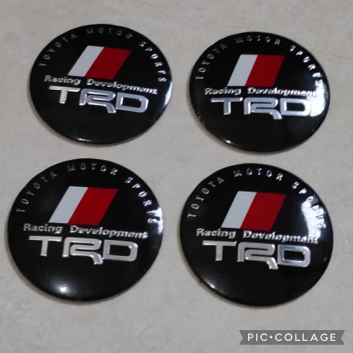 Gambar sticker stiker lapisan tutup dop velg mobil logo TRD racing developmen - TRD FLAG BLACK dari LOVEBERRY AUTO undefined Tokopedia