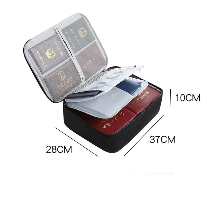Gambar Tas Tempat Penyimpanan File Dokumen Anti Air Travel Bag Storage Box - 3 TINGKAT HITAM dari OneMMA undefined Tokopedia