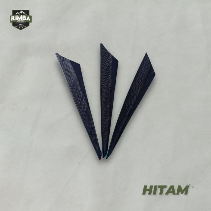 Gambar Vanes Bulu Entok Lokal 3" / Vanes Entok Razor 3" / Archery - Hitam dari Rimba Archery undefined Tokopedia