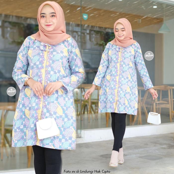 Gambar tunic centini - Biru, M dari feira sofiana olshop undefined Tokopedia