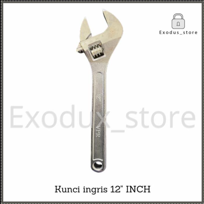 Jual Kunci inggris 12" inch besar chrome (300mm) / kunci bago - Jakarta