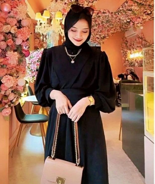 Gambar BAJU PESTA - MAXI DRESS THERESA - TERBARU - LADY ZARA CREPE - M, Hitam dari Patihsemi undefined Tokopedia