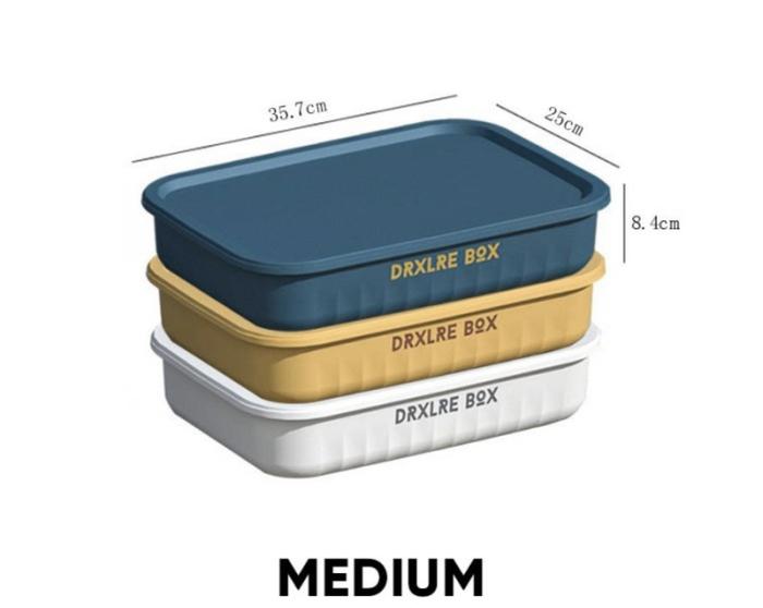 Gambar Storage box korea home decor kontainer baju kitchen rak snack box - White Medium dari Violettsky undefined Tokopedia