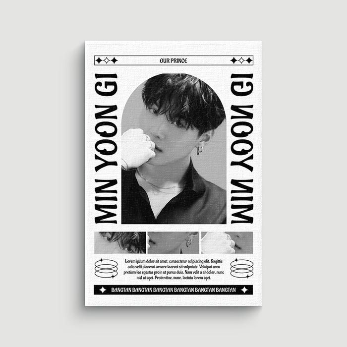 Gambar BTS Art Prints A5 Wall Poster / Wall Decor Monochrome - SG dari mee_deco undefined Tokopedia