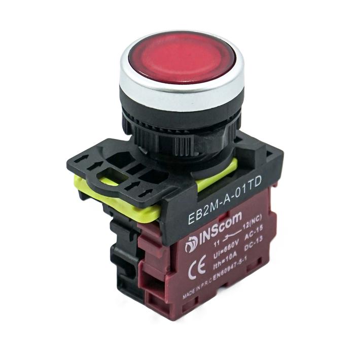 Gambar PUSH BUTTON SWITCH ILLUMINATED MAINTAINED TOMBOL PRESS LOCKING - Merah dari Igi Mart undefined Tokopedia
