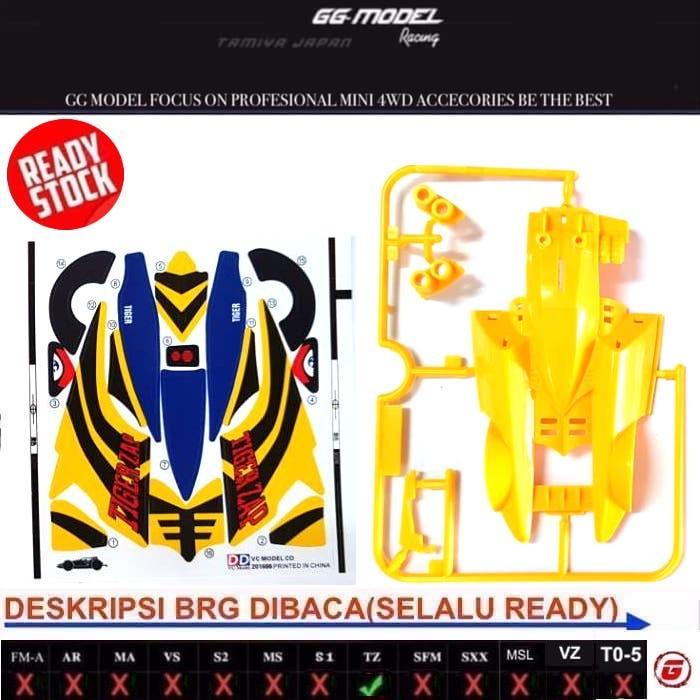 Gambar REP TAMIYA 94503 TIGER ZAP BODY SET - NON DUSH MOBIL dari GG MODEL undefined Tokopedia