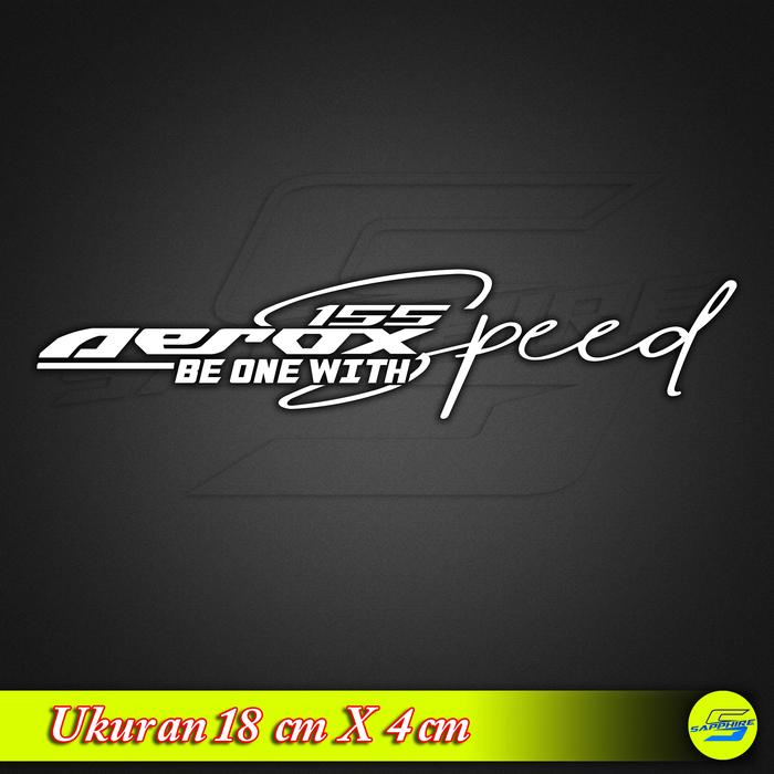 Gambar Sticker Aerox Speed Stiker Aerox 155 Be One With Speed - Putih dari Sapphire Sticker undefined Tokopedia