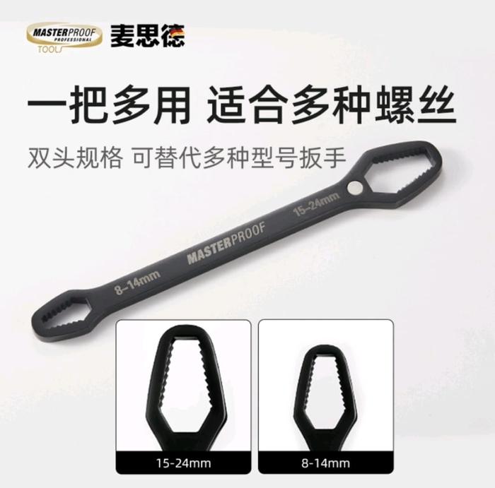 Gambar Kunci Ring Universal Double Head Wrench Adjustable Kunci Pas Rin - Hitam dari Toko Multiple25 undefined Tokopedia
