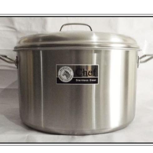Gambar sauce pot zebra chef 36/40/45cm /panci stainless zebra chef Steel Kitchenware - 40cm 27 liter dari best home kitchen undefined Tokopedia