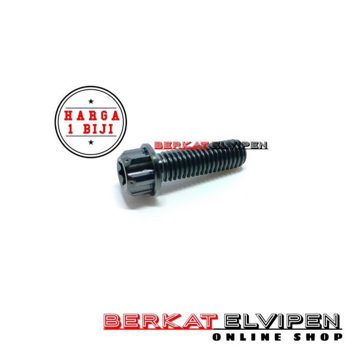 Gambar Baut Titanium Gear Head M8x40 Drat 12 Panjang 40mm 4cm - Black dari Berkat_Elvipen undefined Tokopedia