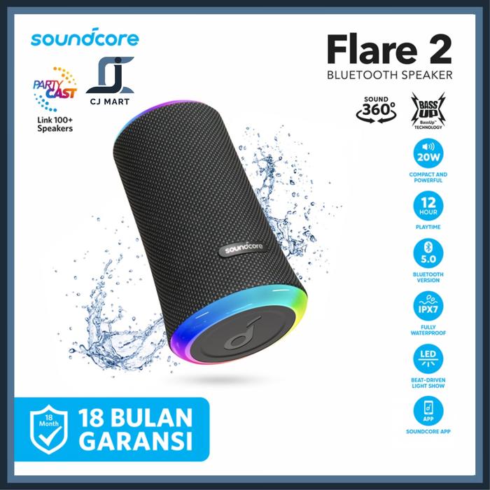 Image of Anker Soundcore Flare 2 portable Bluetooth speaker