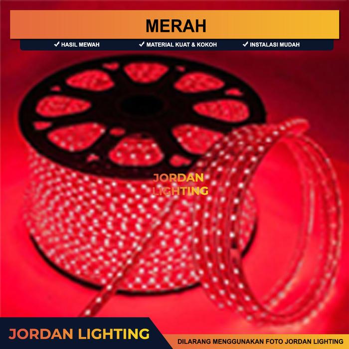 Gambar Paket Siap Pakai 1-10 Meter LED Strip Lampu Hias Plafon Taman Outdoor - Merah, 6 Meter dari JORDAN LIGHTING undefined Tokopedia
