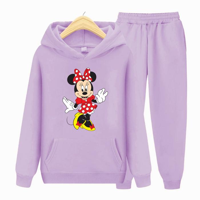 Gambar Baju Setelan Sweater Minnie Mouse Anak Perempuan - Ungu, S dari Kids Twin undefined Tokopedia