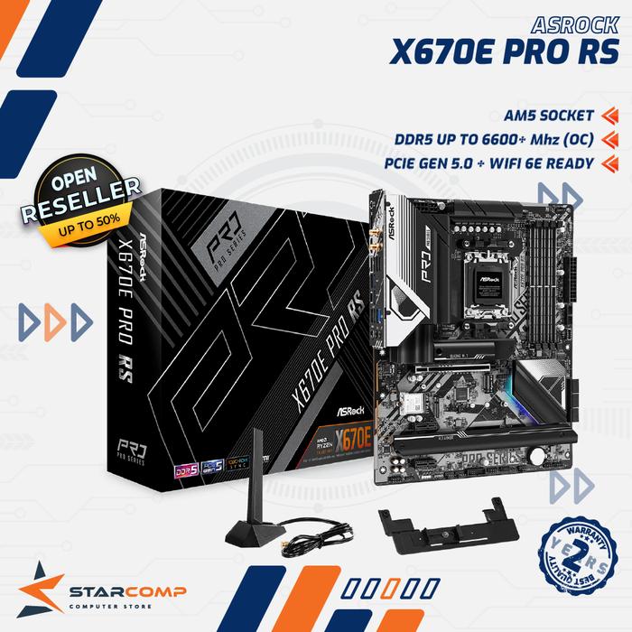 Gambar ASRock X670E PRO RS Motherboard AMD Socket AM5 Ryzen 7000 X 670 E dari Starcomp Origin undefined Tokopedia