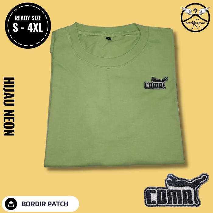 Gambar Kaos Bordir Patch Lucu / TShirt Premium Edisi COMA - Hijau Neon, S dari DistrictTwo undefined Tokopedia